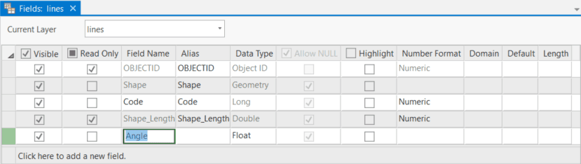 Adding a field in ArcGIS Pro