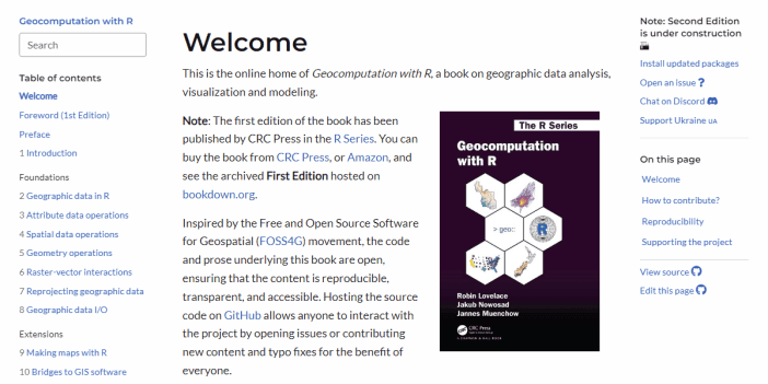 Free Book: Geocomputation With R