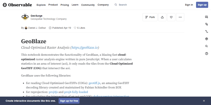GeoBlaze: Cloud-Optimized Raster Analysis