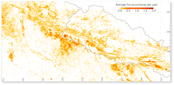 Calculating Fire Frequencies From MODIS Data in GRASS GIS