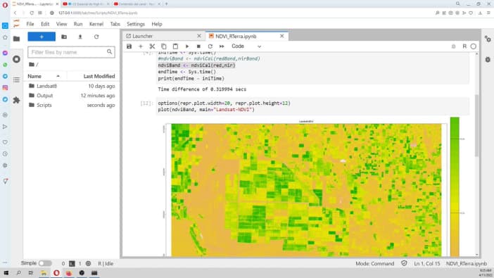 Calculating NDVI From Landsat 8 Images With R and terra Package