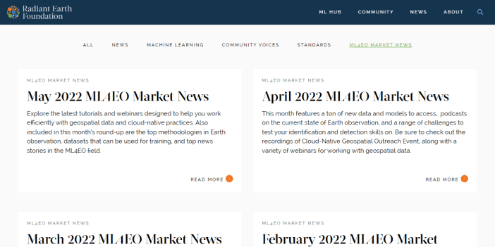 Machine Learning for Earth Observation Market News