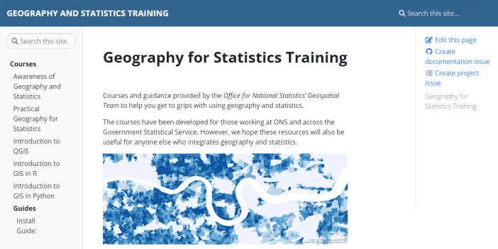 Free Courses: Geography for Statistics Training