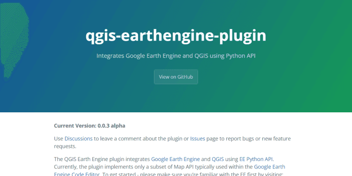 QGIS Earth Engine Plugin: Integrate Google Earth Engine and QGIS